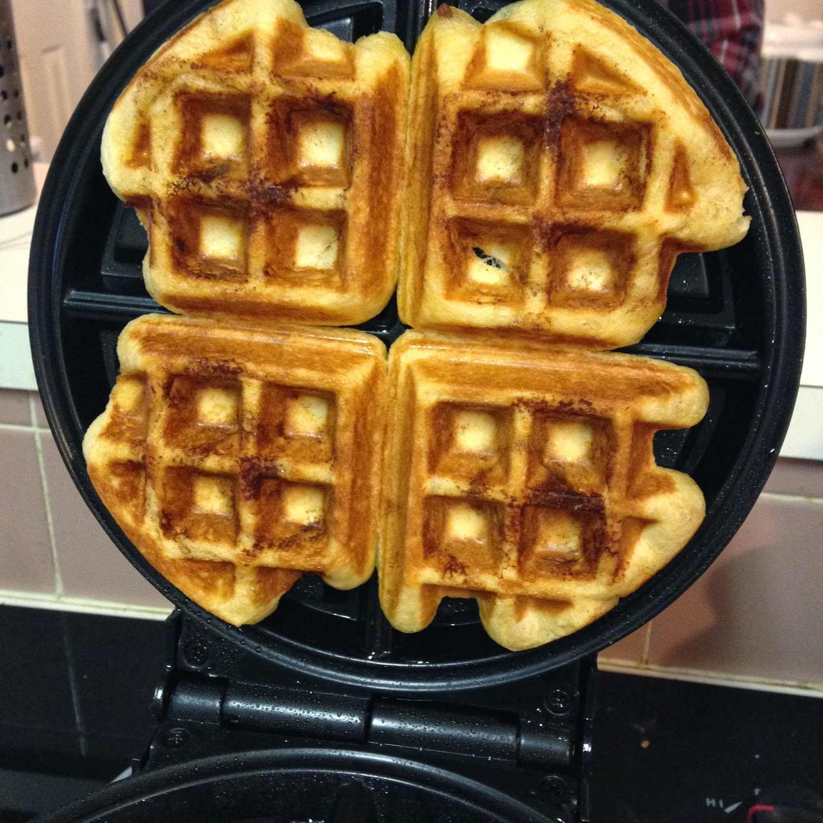 Tracy Cooks in Austin Canned sweet rolls in a waffle maker, experiment