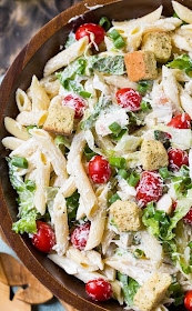 http://spicysouthernkitchen.com/caesar-pasta-salad/