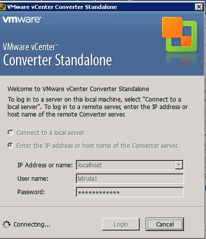 Shrink a VMDK using VMware Converter