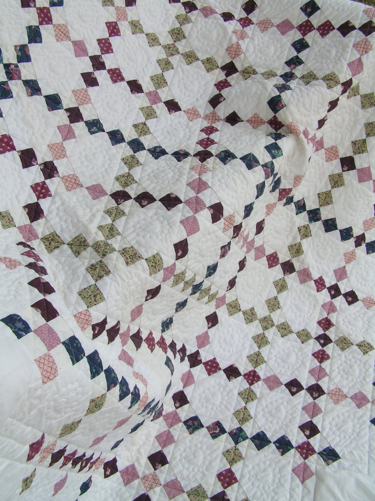 Tea Rose Home: Down Memory Lane ~Irish Chain Quilt~