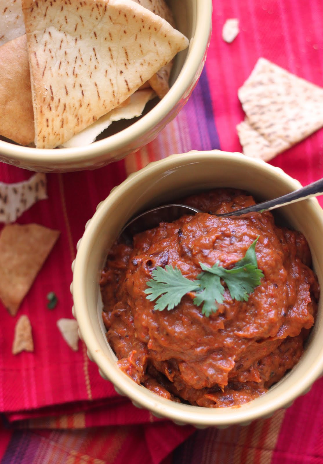 The Cilantropist Roasted Eggplant and Red Pepper Dip