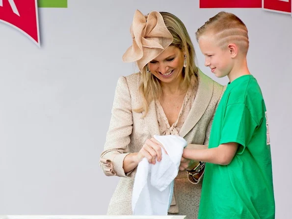 Queen Maxima of The Netherlands opened Care Education Center of royal Kentalis on May 22, 2015 in Zoetermeer, The Netherlands.