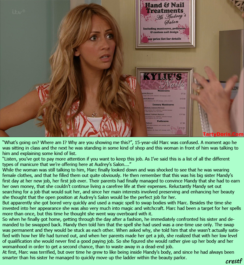 CrestF TG Captions First Job