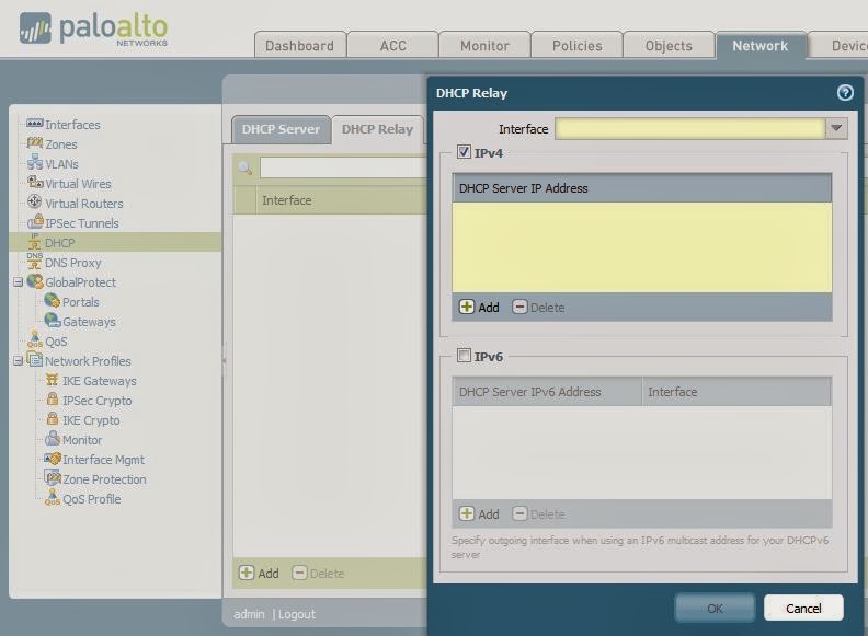 IT Security Multi Platform Configure DHCP relay configuration in PA