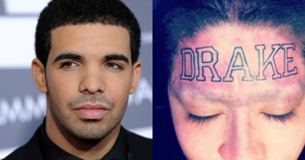 Drake Shocked By Fan's Forehead Tattoo