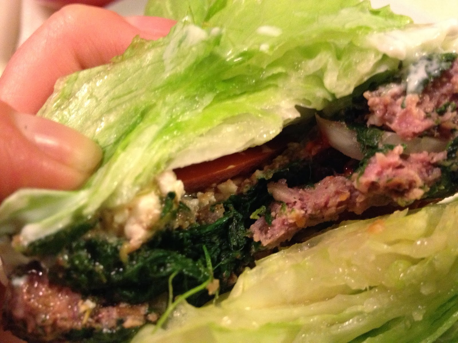 Chow Bella Greek Spinach Burgers