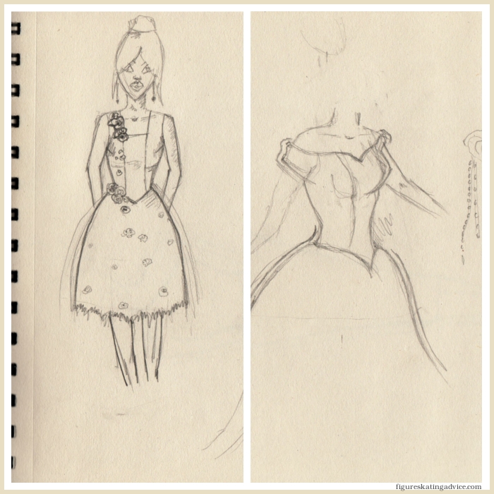 Figure Skating Advice Drawing for Figure Skating Costumes
