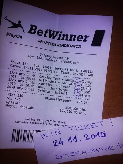 WIN TICKET FROM YESTERDAY TUESDAY 24.11.2015