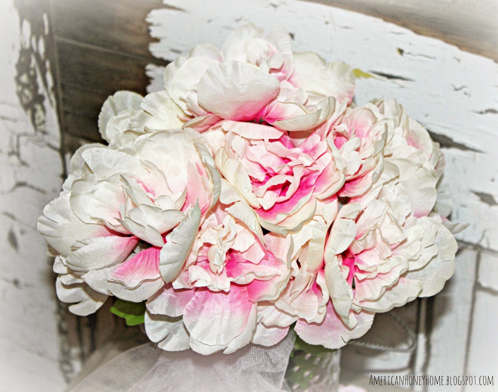 American Honey Home Silk Peonies in the Spring Corner