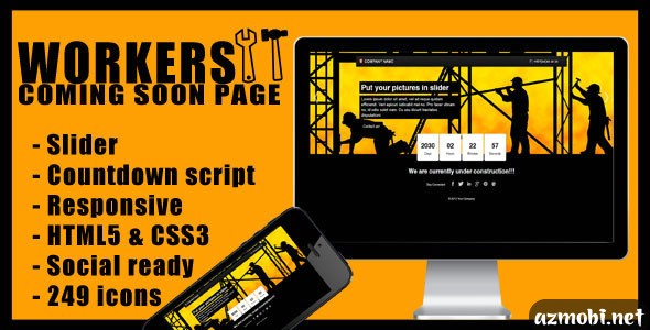 Workers – Countdown Responsive HTML5 Template