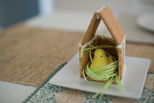 How to make a Peep in a graham cracker house