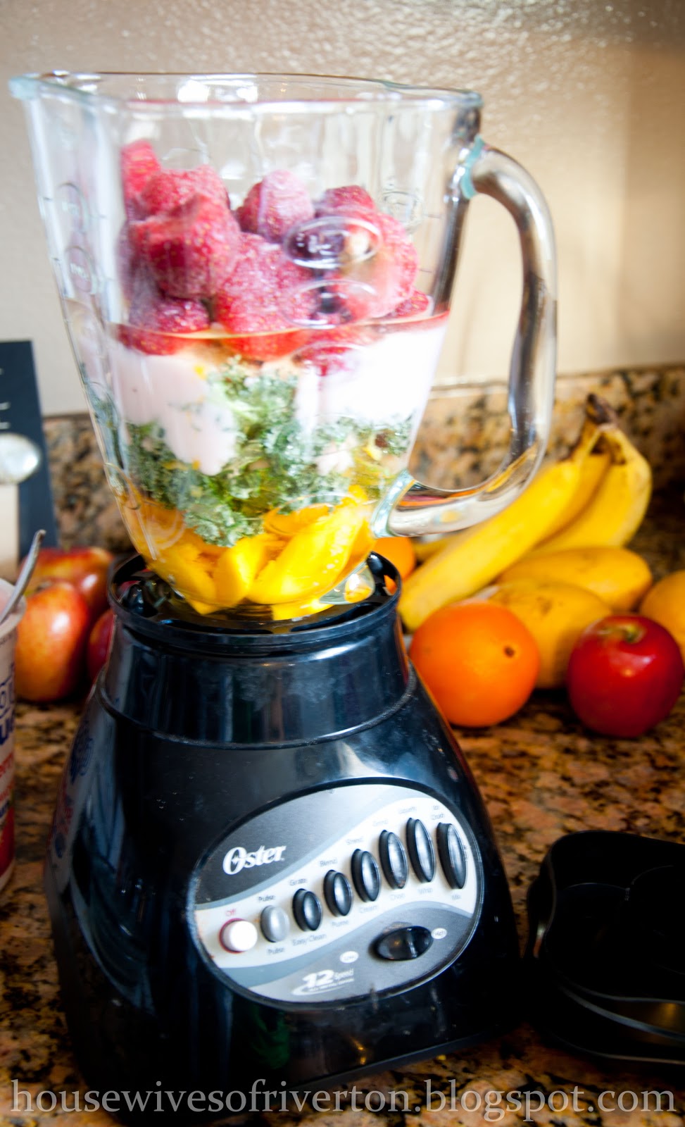 Fruit and Kale Smoothie Housewives of Riverton