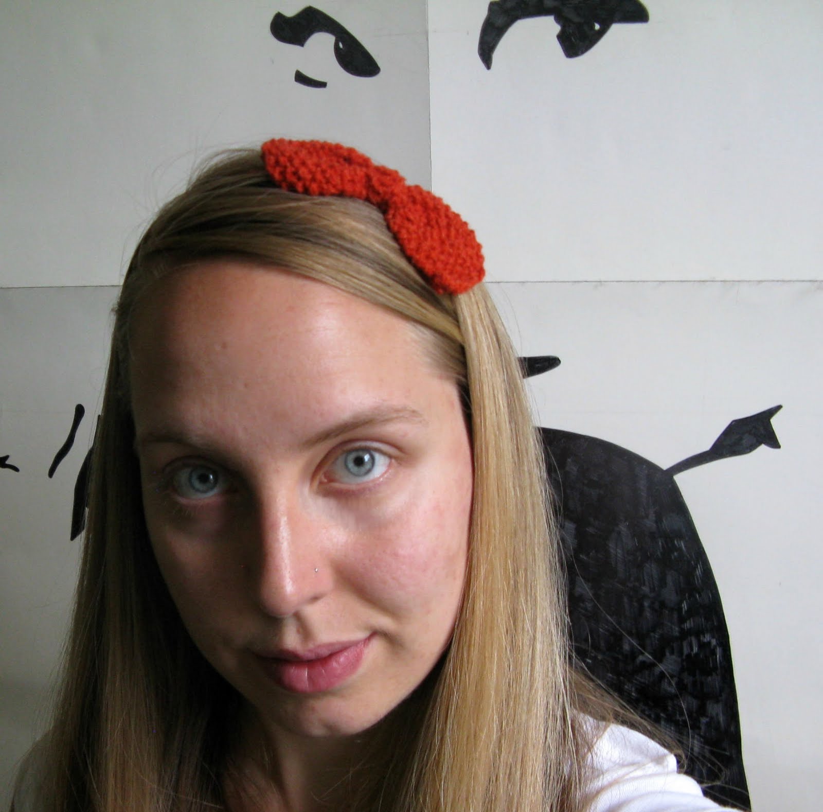 Free Knitted Headband With Bow Pattern