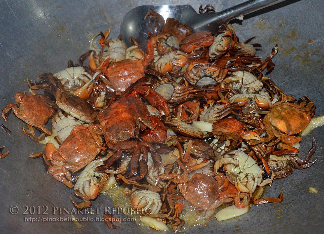 kinirog a kappi, stirfried river crabs PINAKBET REPUBLIC