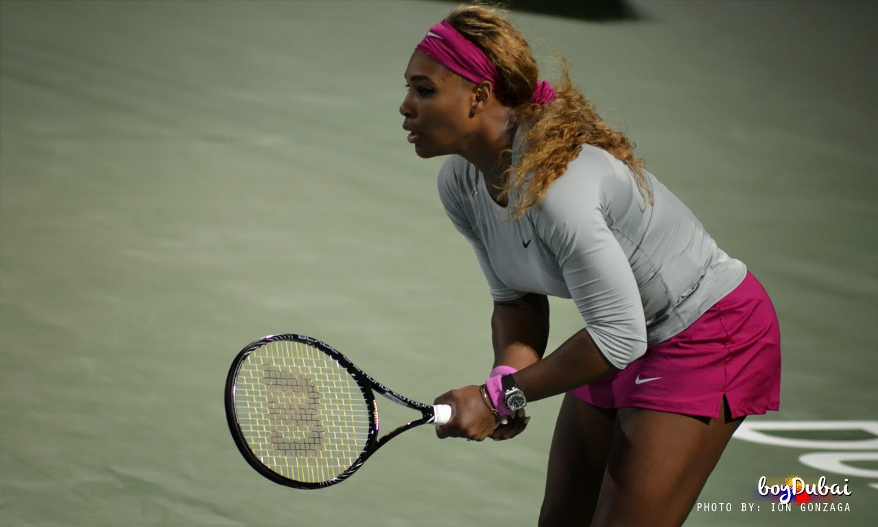 Photos Serena Williams in action at Dubai Tennis Championships 2014