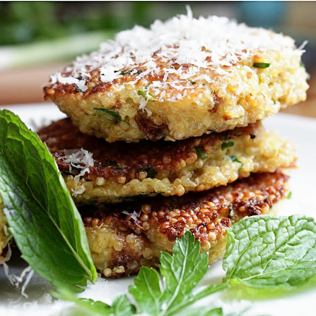 Quinoa Patties with spring herbs