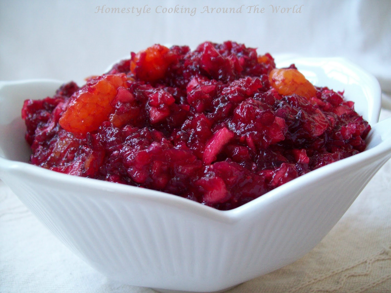 Homestyle Cooking Around The World Cranberry Salad/Relish