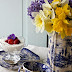 Spring Blue And White Transferware Tea