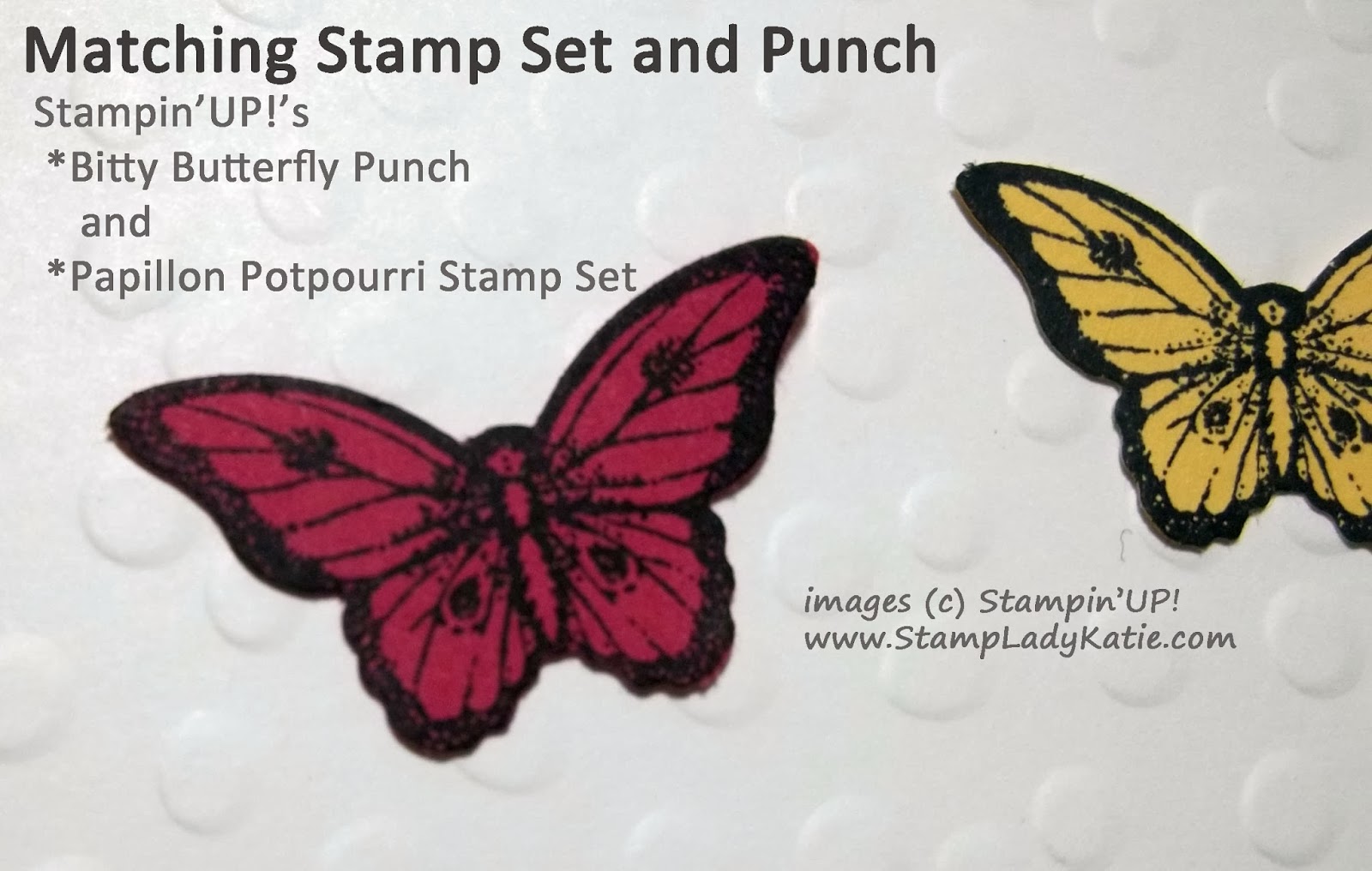 Butterfly Card made with Stampin'UP!'s Happy Day and Papillon Potpourri Stamps set and Bitty Butterfly Punch
