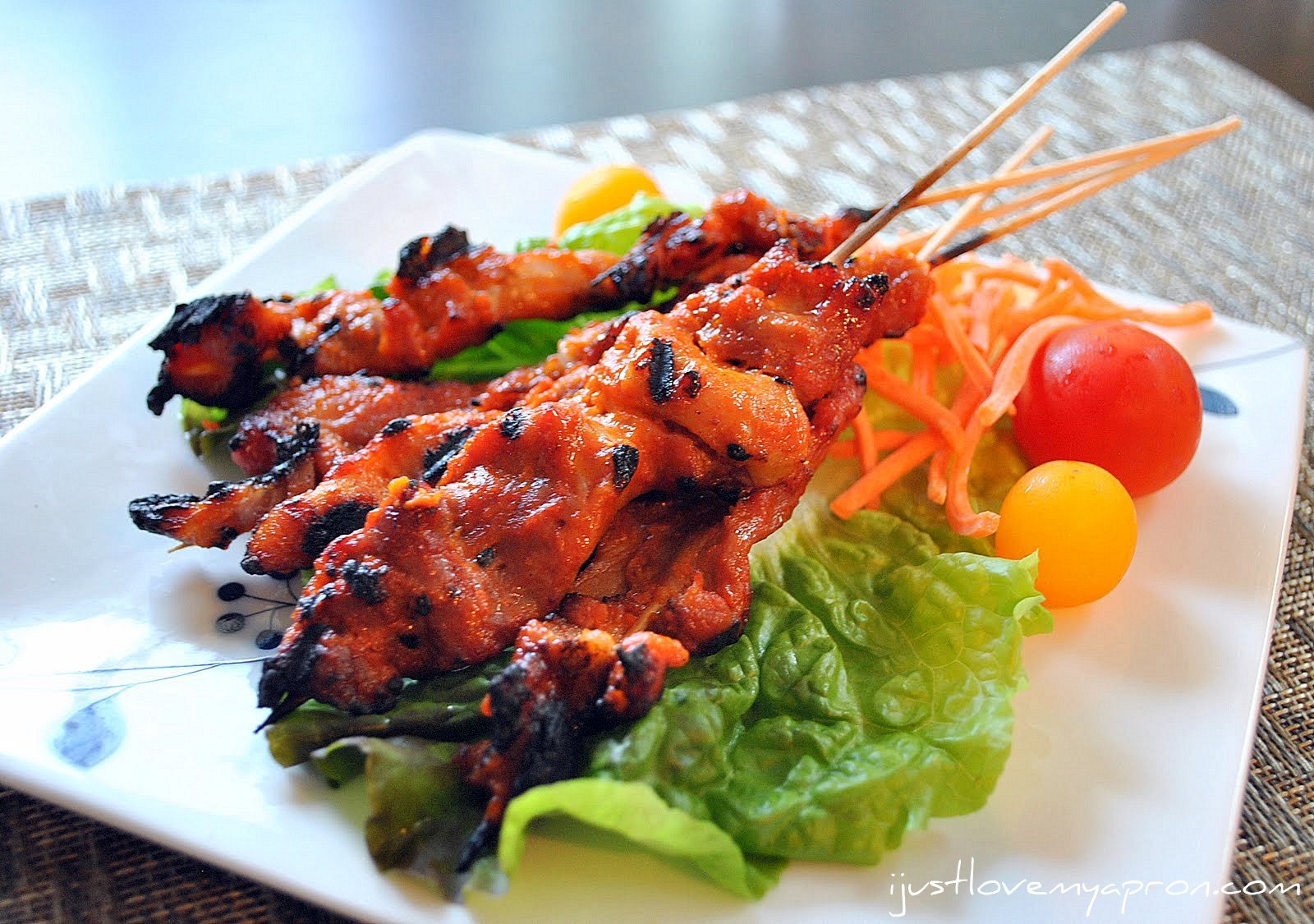 I Just Love My Apron Asian Grilled Pork Skewer