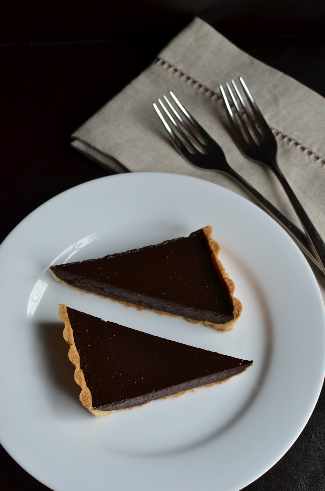 Playing with Flour Chocolate ganache custard tart