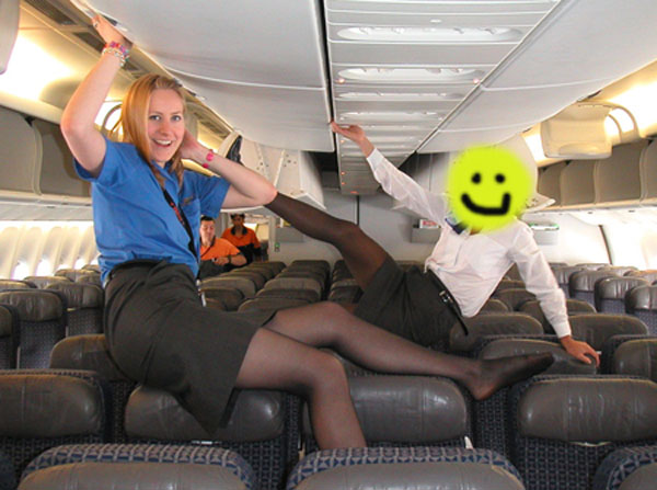 Stewardess gangbang