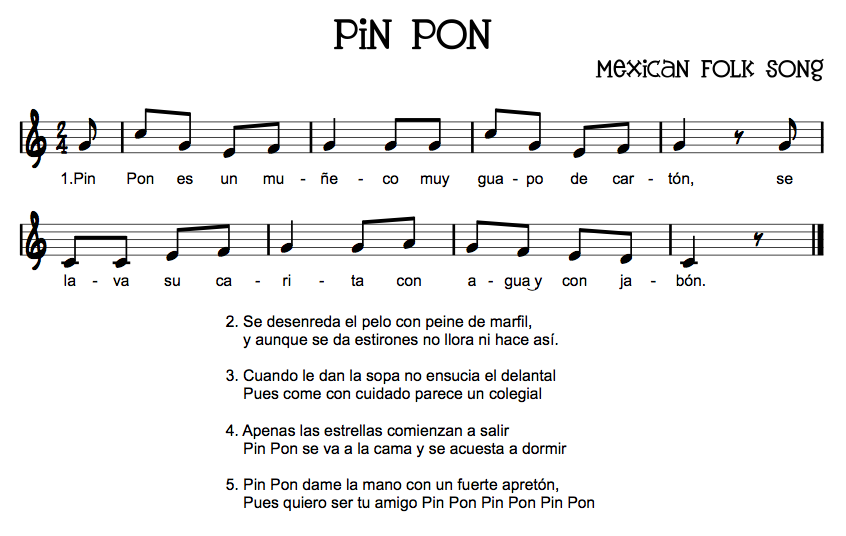 Folk Songs in Spanish TECHNOLOGI INFORMATION