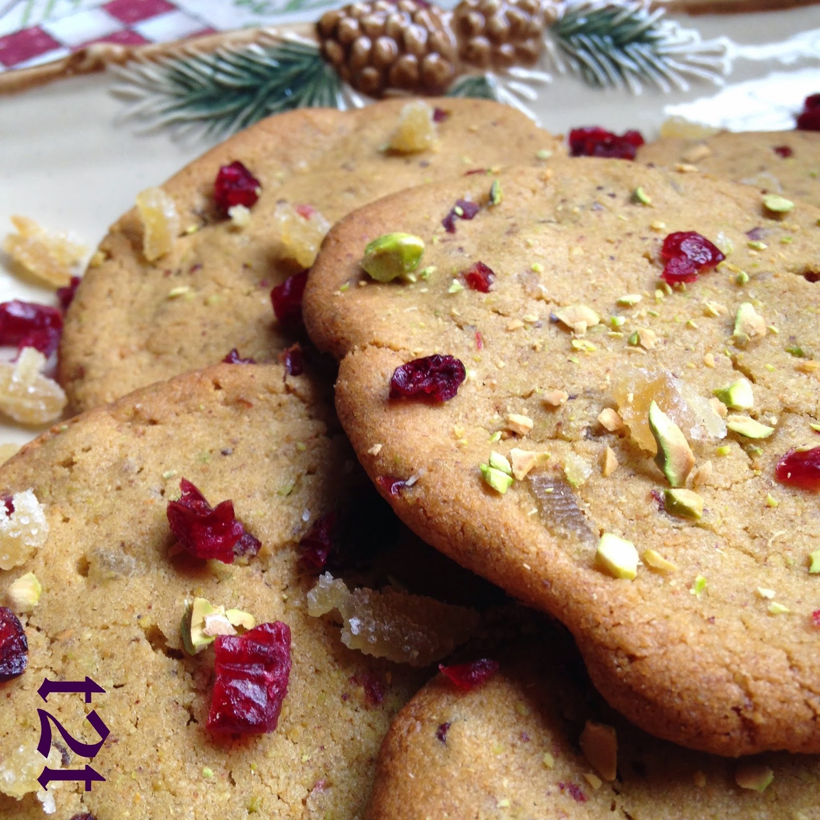 Turnips 2 Tangerines Pistachio Cranberry and Crystallized Ginger Cookies