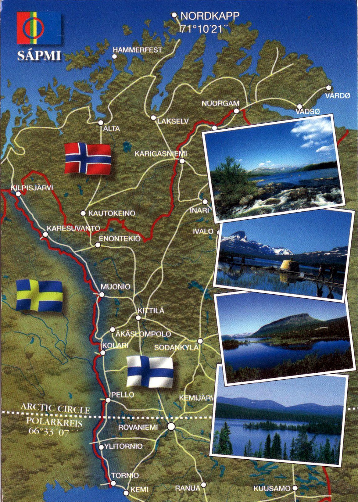 WORLD, COME TO MY HOME! 2088 FINLAND (Lapland) Map of Lapland