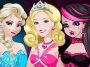 elsa vs barbie vs draculaura