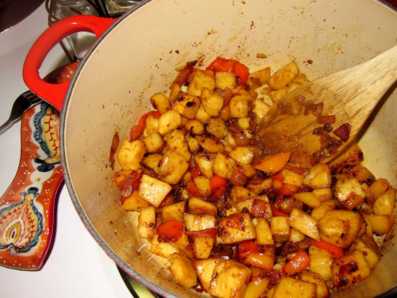 Dinner Belles Eggs Benedict over Spicy Sweet Potato Hash