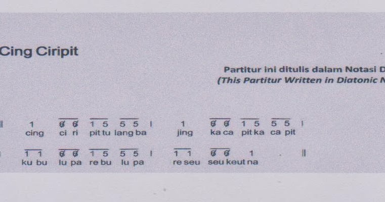 Dokumentasi Publikasi Kakawihan Lagu Lagu Rakyat Sunda 20 Lagu Rakyat Sunda 4 A Cing Ciripit