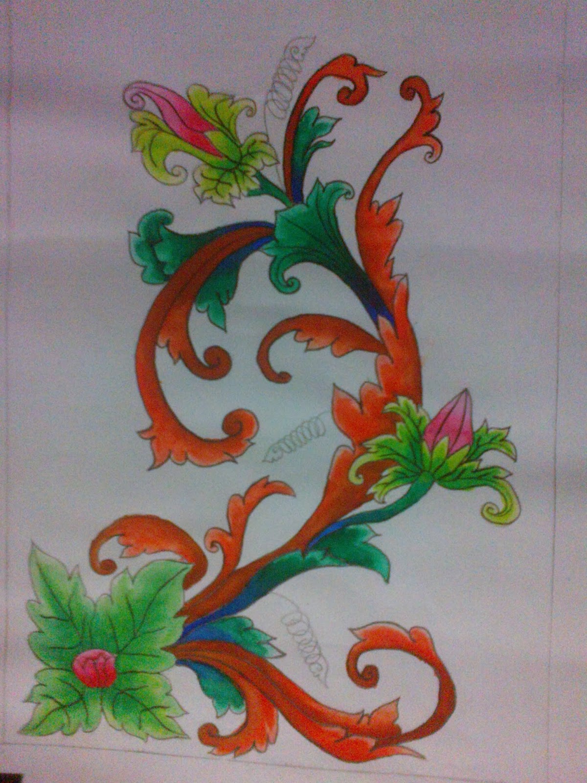 Contoh Lukisan Cat Air Sederhana Mosaicone