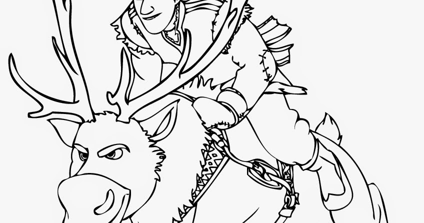 Sven Frozen Coloring Pages For Kids