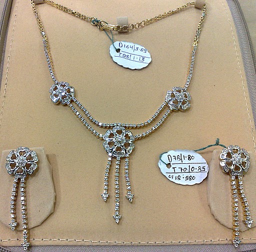 Gold and Diamond jewellery designs Beautiful Indian Diamond Necklace