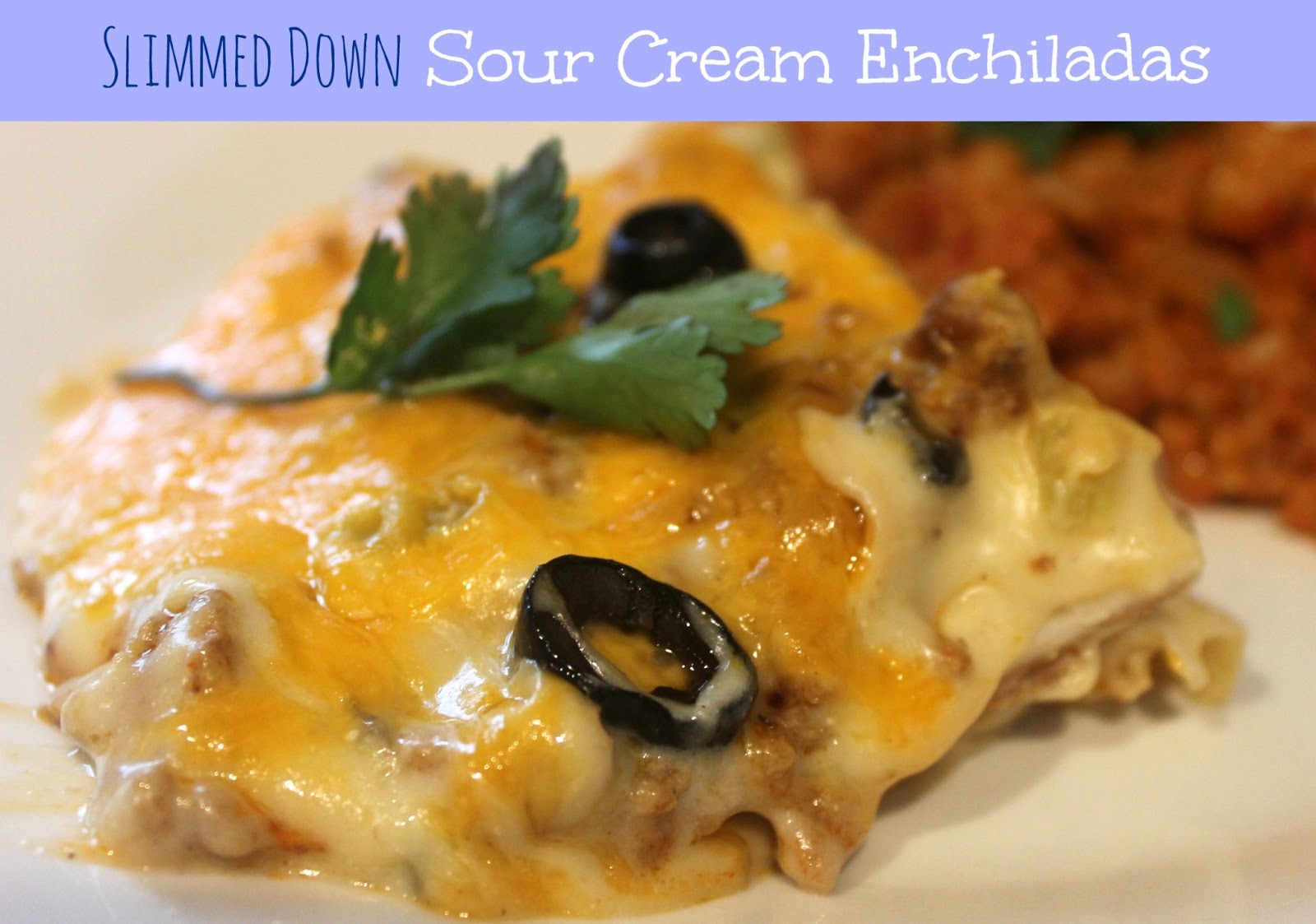 Life. Family. Love. Slimmed Down Sour Cream Enchiladas