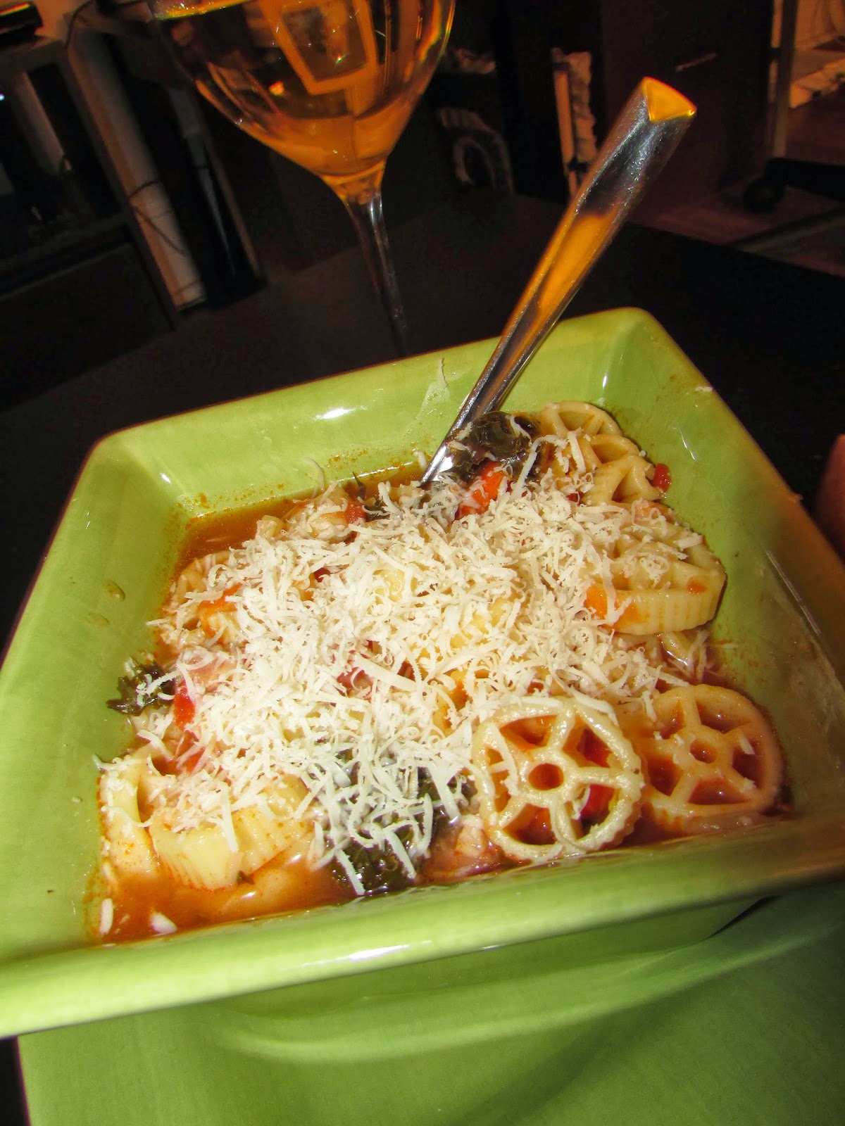 to my Kitchen Day 65 Pinwheel & Pancetta Soup