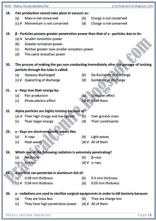 mcat-physics-nuclear-radiation-mcqs-for-medical-college-admission-test