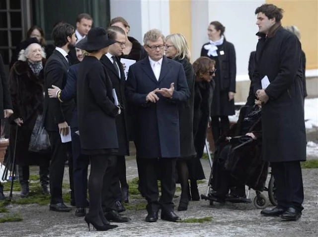 Swedish Royal Family attends funeral in Stockholm - Crown Princess Victoria, Prince Daniel