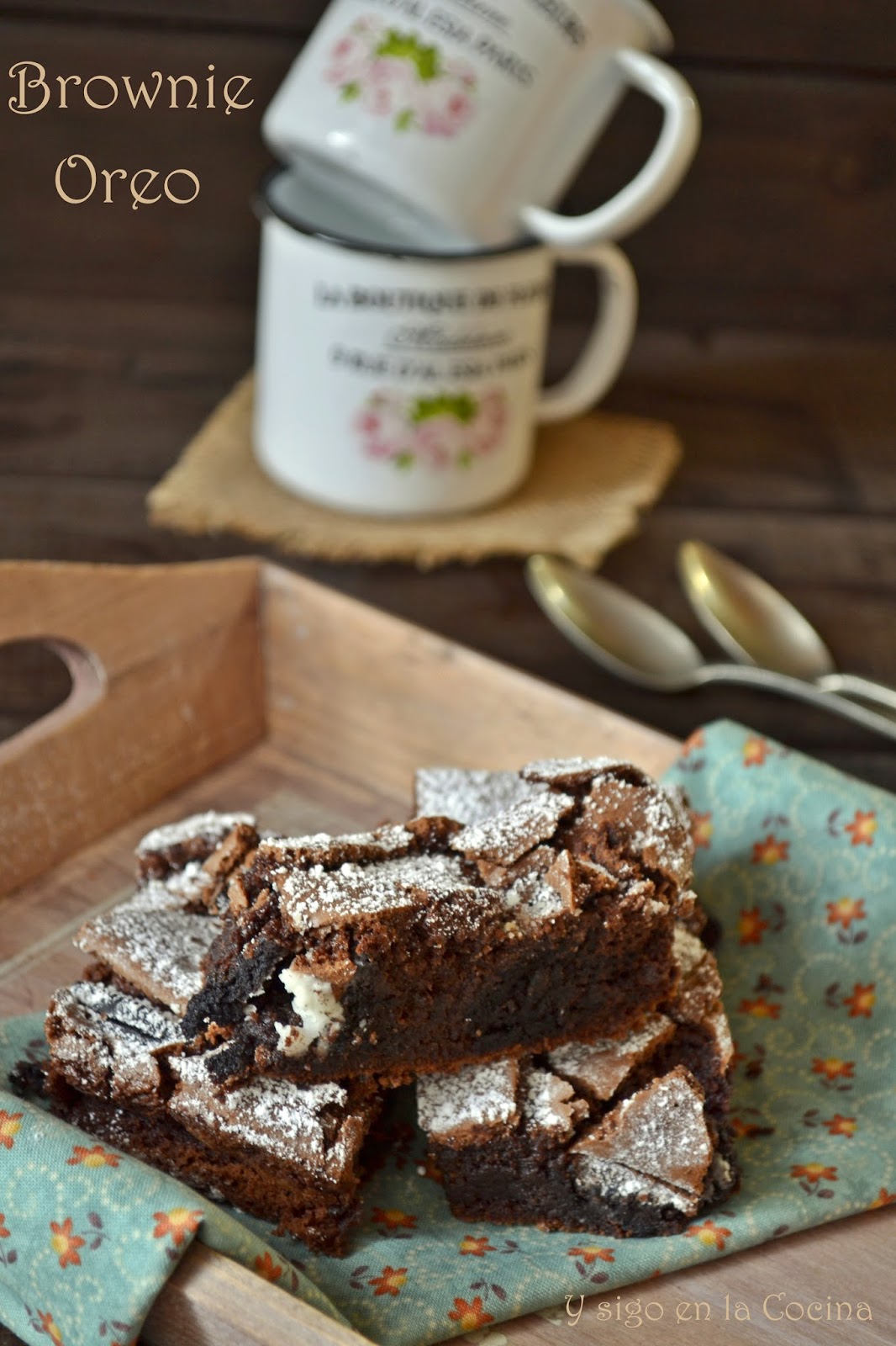 y sigo en la cocina Brownie Oreo de Lorraine Pascale