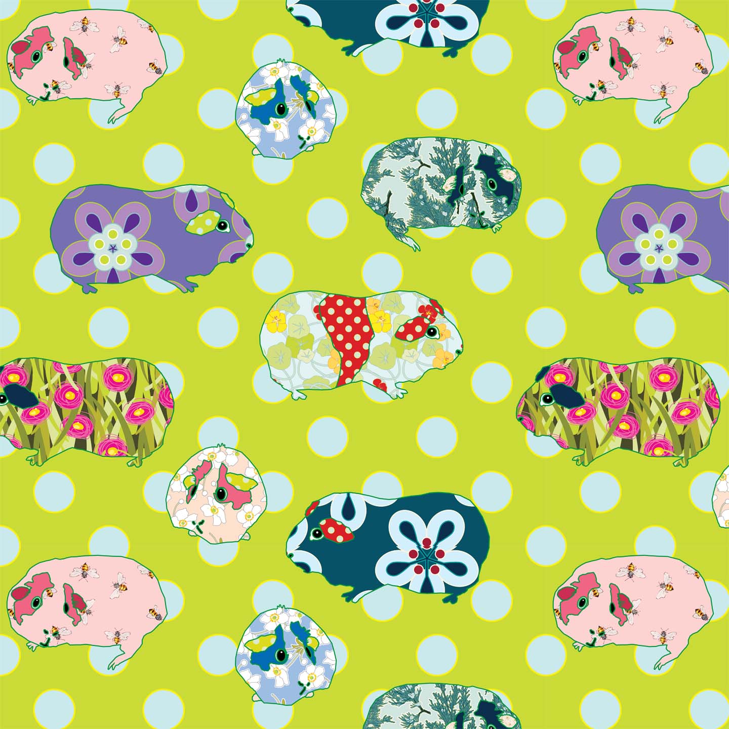 Ann Tuck's Super Mish Mash Guinea Pig Fabric