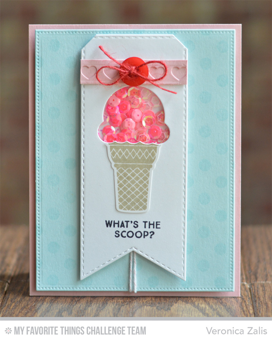 What's the Scoop Card from Veronica Zalis featuring the LJD You're the Sweetest stamp set and DIe-namics