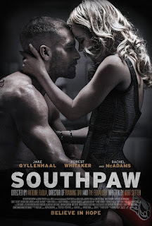 Southpaw Movie Poster Jake Gyllenhaal and Rachel McAdams