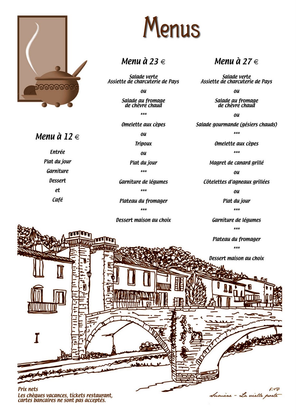La petite auberge Au menu de l'auberge