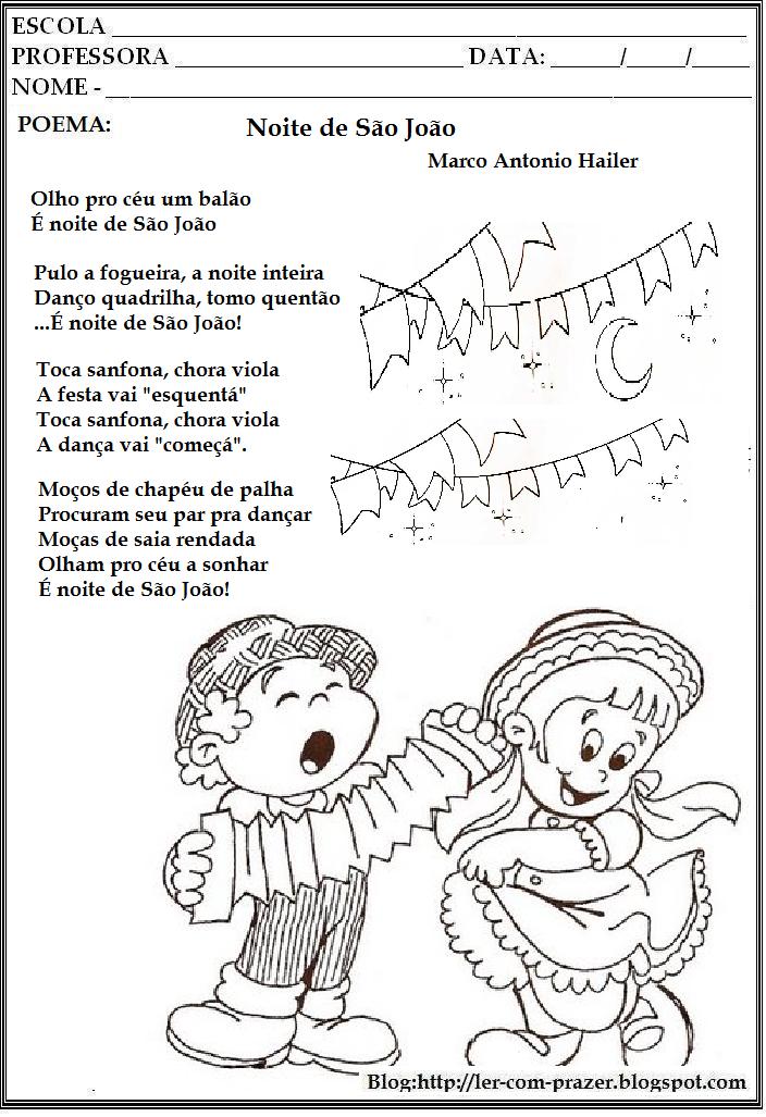 Ler com prazer: Festas juninas II- Textos, poesias e figuras para