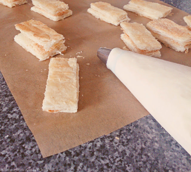 mini vanilla custard slices recipe | Halal Home Cooking 