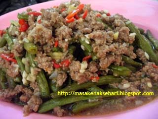 Tumis buncis daging Cara memasak buncis daging