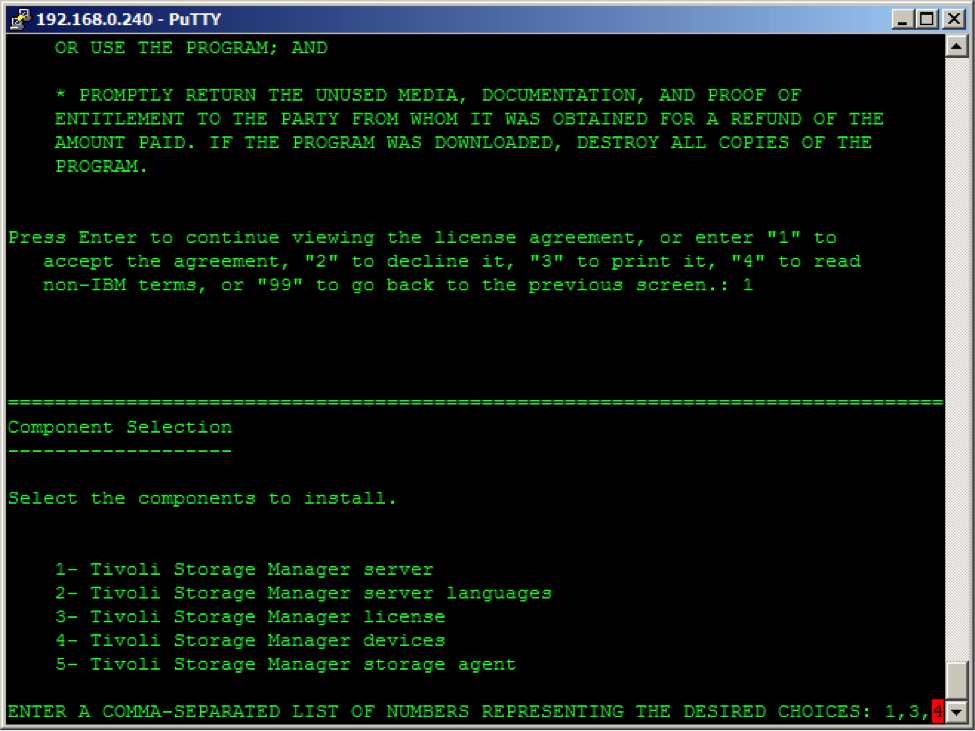 How to install IBM Tivoli Storage Manager (TSM) server components in