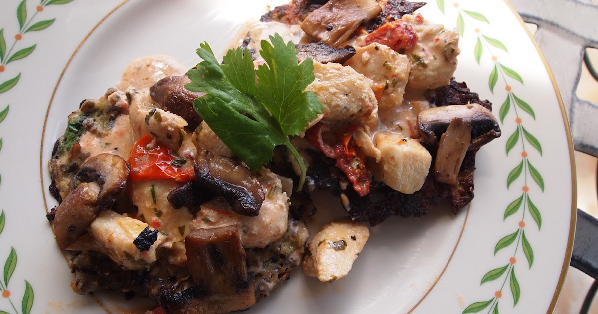 Savor The Flavor Chicken and Sun Dried Tomatoes with Wild Rice Pancakes (Rave Chicken)