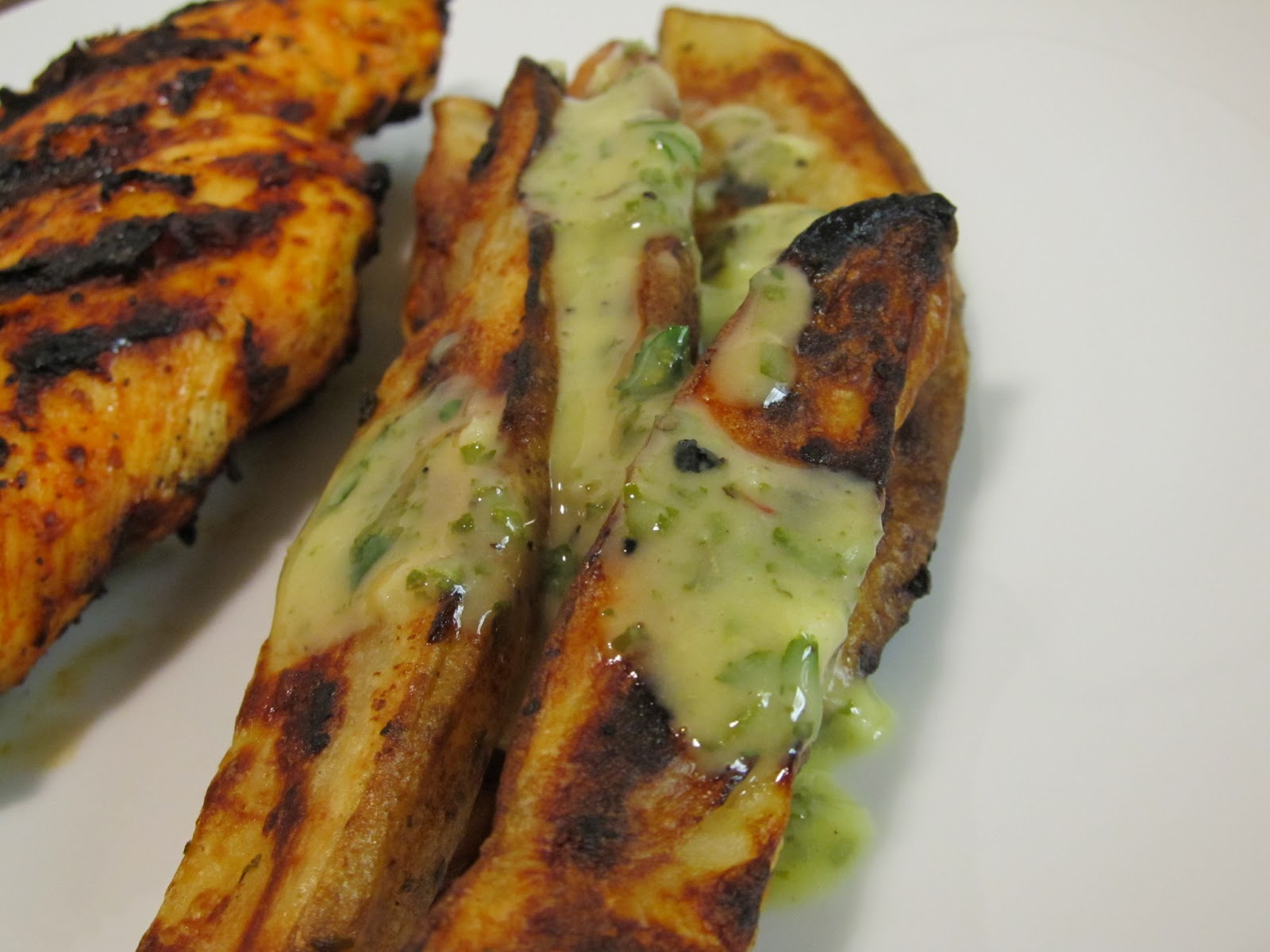 Jenn's Food Journey Grilled Potato Wedges with Lemon Vinaigrette
